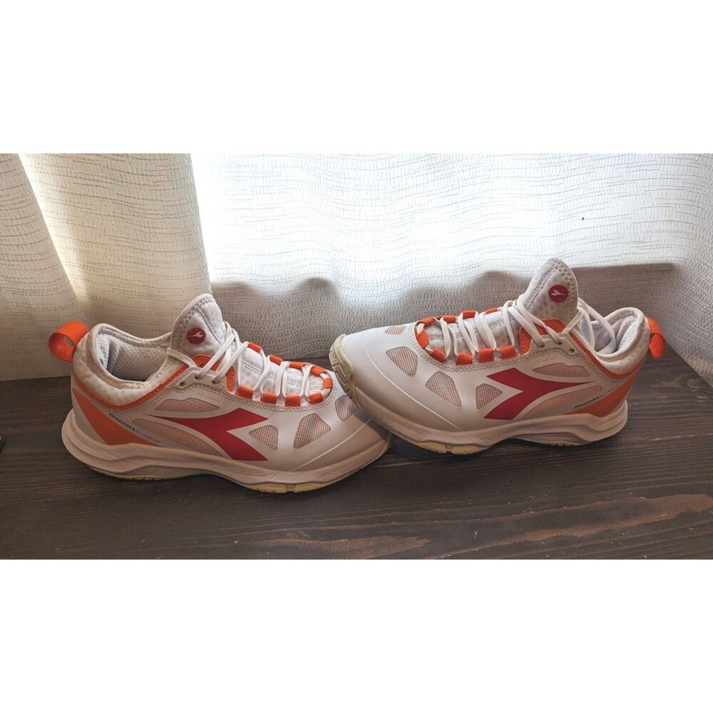 Diadora Shoes Womens 7 Blushield Fly 3 Plus Tennis Sneaker White Lace Up C6389